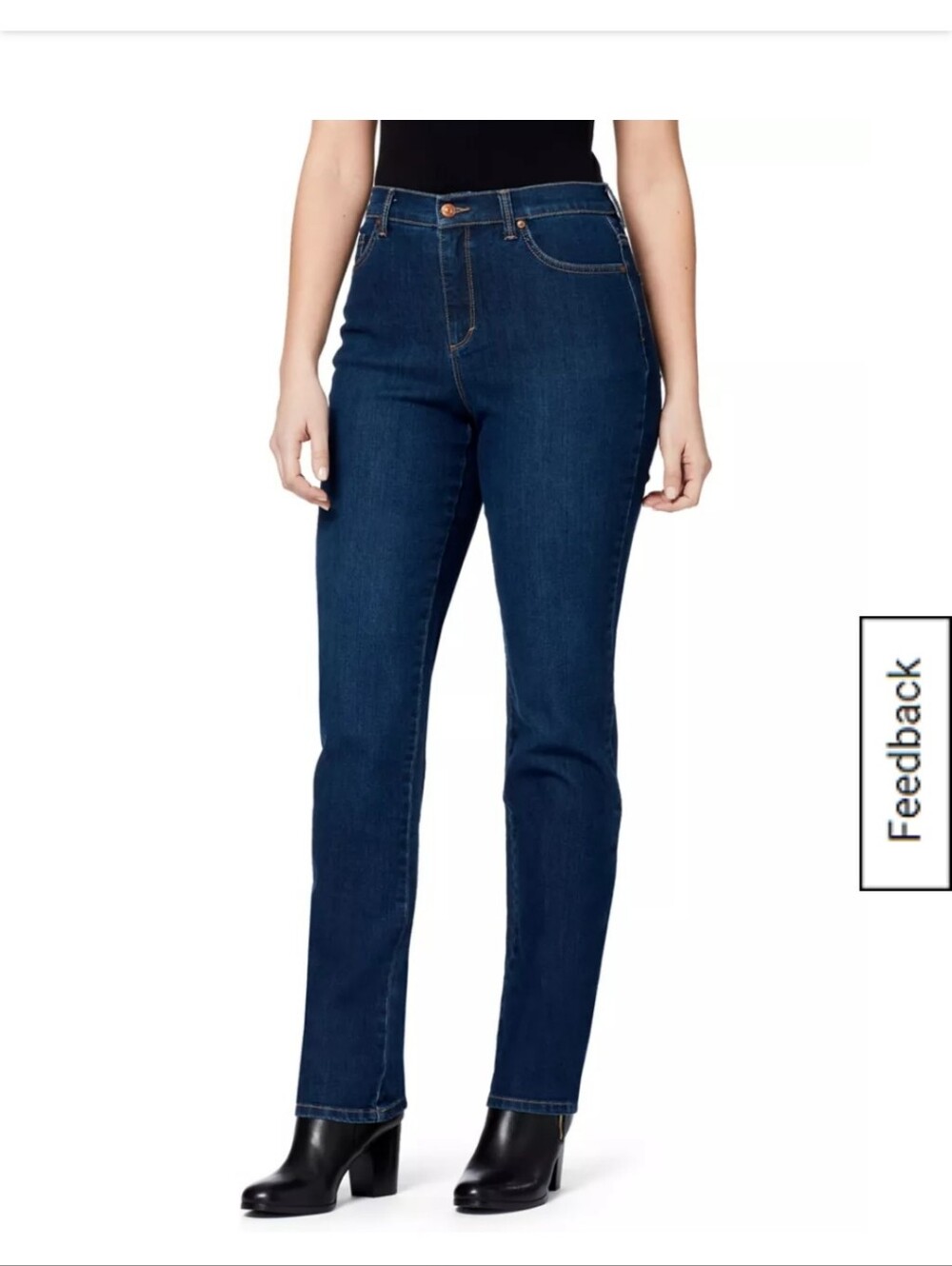 Gloria Vanderbilt Women's  Dark Blue Amanda High Rise Jeans, Size 14, LNWOT